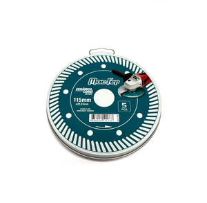 Boîte de rangement en fer blanc écologique 121x20mm avec impression offset 4 couleurs personnalisée, vide, pour emballage de lames de coupe d'outils - Product Image 3