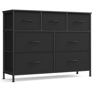 Cómoda de 7 cajones para dormitorio, de acero y MDF, con cajones de tela no tejida, mueble para TV y organizador de almacenamiento - Product Image 1