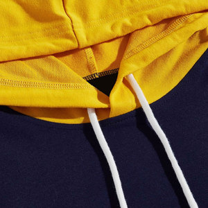 ผู้ผลิตเสื้อผ้ากีฬาแบบ OEM จำนวนมาก ตัดเย็บเสื้อผ้าสตรีทแวร์ ดีไซน์ใหม่ เสื้อฮู้ดและกางเกงพิมพ์ลายกราฟิกสีสันตัดกัน - Product Image 3