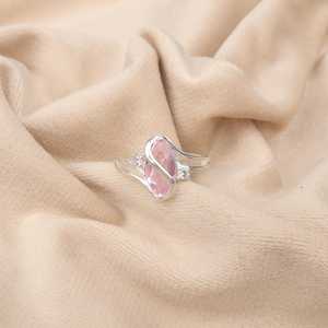 Pink Morganite <b>Ring</b> Sterling Silver <b>Ring</b> Women Jewelry Handmade <b>Ring</b> Gift For Her Elegant Jewelry Fashion Accessories - Product Image 4