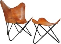Minimalist Kelebek Sandalye, Ağır Hizmet Tipi Çerçevesi ve Zarif Oturma Odası Dekorasyonu, Salon ve Modern Mekanlar İçin Geniş Oturma Alanına Sahip