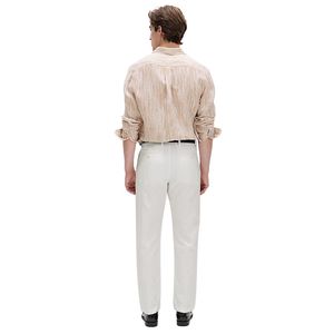 Camisa de Lino Puro Premium con Rayas Verticales para Hombre, Corte Relajado, Informal, para Vacaciones y Resort - Product Image 3