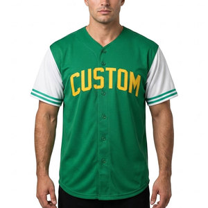Wholesale Custom Button Down Baseball Jersey For Men Embroidered logo Softball Jersey 100% Polyester Baseball Top - Product Image 1