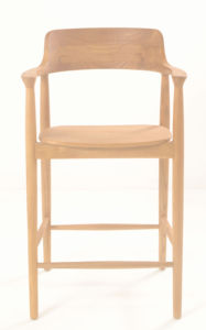 Chaise de bar en bois massif de style scandinave moderne pour la maison, le bar, l'hôtel, la villa - Product Image 3