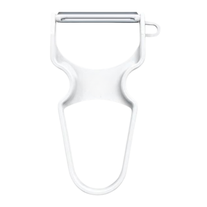 Pelador de Verduras en Forma de Y, Blanco, de Acero Inoxidable, con Cuchilla Afilada y Agarre Ergonómico, Utensilio de Cocina para Pelar Patatas, Zanahorias, Pepinos y Frutas - Product Image 1
