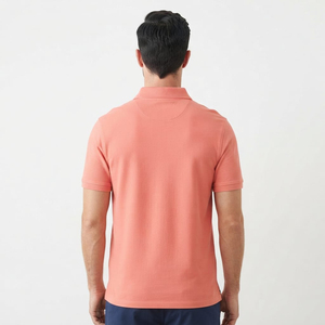 Polo pour homme respirant à manches courtes, col classique, idéal pour l'été, les activités de plein air et le quotidien, couleur bordeaux, décontracté et élégant - Product Image 3