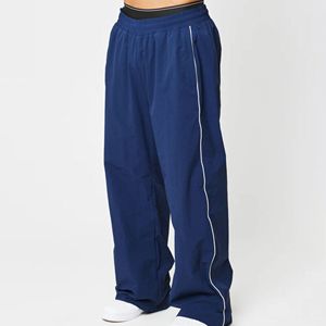 Custom Good Quality Straight Wide Leg Pants Polyamide Baggy Clothes For Man Nylon Polyester <b>Track</b> Men's Pants & Trousers - Product Image 3