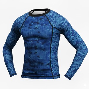 Custom Design Stretch Sublimated Full Sleeve MMA <b>BJJ</b> Rash Guard Training Unisex <b>T</b>-<b>Shirts</b> OEM Breathable Eco-Friendly Quick Dry - Product Image 3