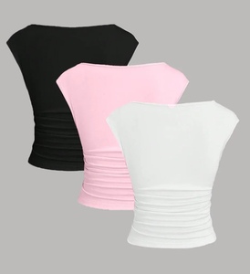 Débardeur court tendance pour femme, coupe ajustée, idéal pour l'été, style décontracté, basique mais de haute qualité, vente en gros - Product Image 4