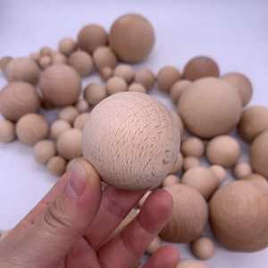 MN EXPORTS Beech <b>Wood</b> <b>Round</b> Balls Plant Pattern 2-Piece Rustic Home Decor - Product Image 4
