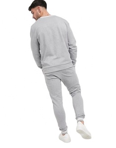 2021 New Arrival Custom Made Men's Tracksuit Skinny Jogger Fitness Fleece Sweat Suit With Ribbed Cuffs - Product Image 1