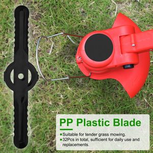 32 lame di ricambio in plastica per decespugliatore a batteria D0102HGP2XU per la rimozione delle erbacce - Product Image 4