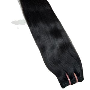 Paquetes de cabello Remy indio recto natural Extensiones de tejido de 100g Extremos dibujados individuales - Product Image 6