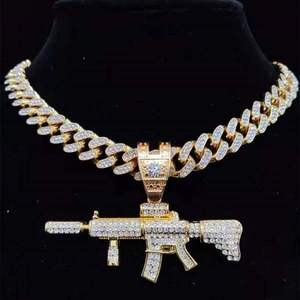 Wholesale CVD Lab Diamond Iced Cuban <b>Chain</b> Custom Pendant Necklace Moissanite Style Luxury Hip Hop Jewelry for <b>Men</b> Women - Product Image 3