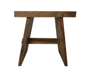 Mesita de Noche Rústica de Madera Hecha a Mano, Mueble de Dormitorio de Madera Maciza con Acabado Natural, Diseño Simple y Estructura Resistente - Product Image 2