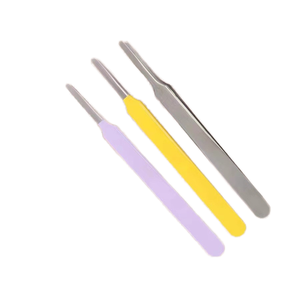 Pince à épiler professionnelle à pointe ronde, personnalisable OEM, outil de préhension domestique, fabricant - Product Image 2