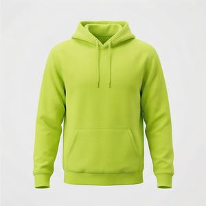 Sweat à capuche unisexe en molleton 100 % coton épais, coupe oversize, imprimé personnalisé, couleur unie, tricoté, avec poche, idéal pour l'hiver, couleur personnalisable - Product Image 1