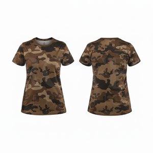 เสื้อยืดแขนสั้นลายพรางสำหรับผู้ชายใส่เที่ยวหน้าร้อน เสื้อผ้าลำลองผ้าฝ้ายคอกลม รับผลิตแบบ OEM ODM - Product Image 4
