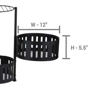 Round Multi Tier Kitchen <b>Trolley</b> Stand Standing Platform Unit Commercial Food Organizer Heavy Duty <b>Storage</b> Cart - Product Image 3