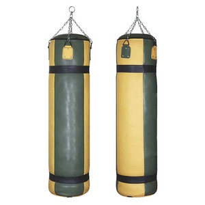 Heavy Leather Punching Bags with Straps for Boxing Training MMA Muay Thai Kickboxing Martial Arts or Fitness - Product Image 1
