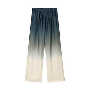 Pantalon décontracté pour femme à taille haute, coupe décontractée, jambe large, taille élastique avec cordon de serrage, longueur au sol - Product Image 1