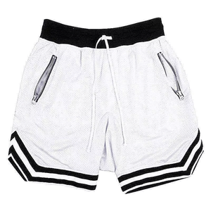 Shorts de basketball d'été pour hommes en maille fine, motif uni, toile respirante, pour l'entraînement sportif, la remise en forme musculaire et la salle de sport - Product Image 6