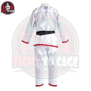 Kimono de Judo Unisex para Adultos, 100% Algodón, Transpirable, Ligero, Elástico, Ropa de Artes Marciales con Corte Automatizado y Logotipo Frontal - Product Image 2