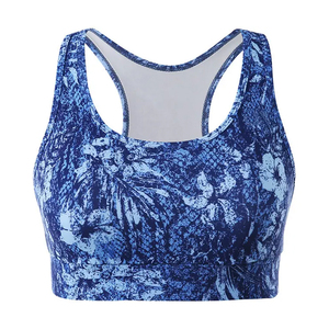 Unique Design Backless Crop Sports Bra in Reasonable Price Sublimation Printing Women Wear Simple Best Neck Sports Bra - Product Image 1
