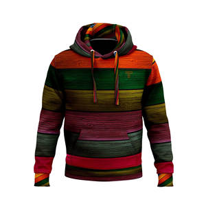 Vente en gros de sweats à capuche écologiques pour hommes Style vintage imprimé polyester épais respirant pour l'hiver OEM/ODM accepté - Product Image 5