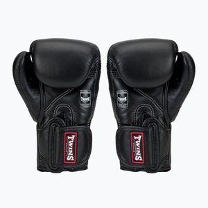 Gants de boxe noirs de qualité exceptionnelle pour le kickboxing, gants de boxe Twins personnalisés en cuir de vachette, équipement de boxe Twins, gants d'entraînement professionnels - Product Image 4