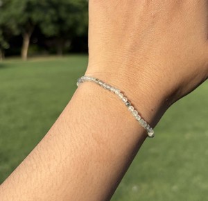 Genuine Herkimer Diamond Crystal <b>Bracelet</b> Handmade 925 Sterling Silver Minimalist <b>Beaded</b> <b>Bracelet</b> Factory Wholesale - Product Image 1