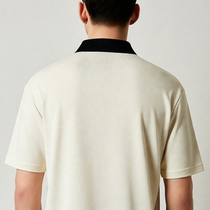 Polo respirant pour homme en tissu léger mélangé coton, coupe décontractée confortable, idéal pour le bureau, le golf et les voyages. - Product Image 2