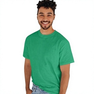 T-shirts blancs unis pour hommes en jersey 100% coton, manches courtes, col rond, design personnalisé, logo OEM, décontractés - Product Image 1