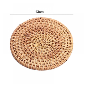 BOHO Rattan <b>Trivet</b> Mats And Pads Top Price Customizable Round Rattan <b>Trivet</b> for Hotel Restaurants - Product Image 2
