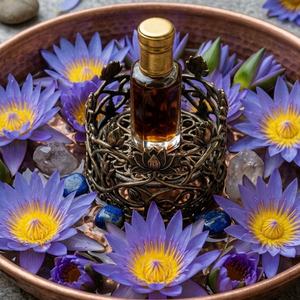 Attar de Lotus Bleu Meena Premium 100% Pur Naturel Arôme Floral Sucré Qualité Supérieure Consistance Moyenne Liquide Viscieux - Product Image 3