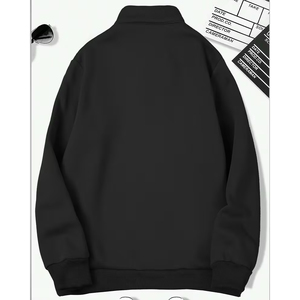 Custom Men's Half <b>Zip</b> Pullover Sweatshirt Oversized Fit Plain Grey Mock Neck Fleece Streetwear OEM Cotton Casual <b>Top</b> - Product Image 2