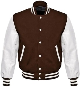 Hot Selling <b>Men</b> Custom Logo <b>Men's</b> <b>Jacket</b> High Quality <b>Leather</b> Embroidery Bomber <b>Men's</b> <b>Jacket</b> Varsity Letterman <b>Jacket</b> - Product Image 4