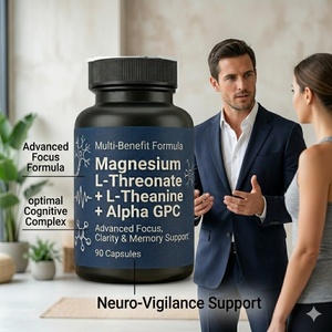 Cápsulas de <span class=keywords><strong>L</strong></span>-Treonato de Magnesio, <span class=keywords><strong>L</strong></span>-Teanina y Alfa GPC de Rainwood OEM, Suplemento Cerebral de Alta Biodisponibilidad de Marca Privada - Product Image 4
