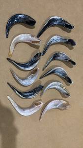 Grand Shofar en corne de bélier naturelle, poli, en agate de mouton, véritable corne de mouton semi-polie, son fort, clair et profond - Product Image 4