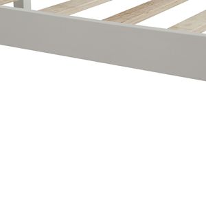 Letto matrimoniale in legno con piattaforma e testiera, supporto a doghe in legno, non necessita di rete a molle - Product Image 4