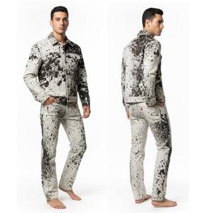 Traje de cuero de vaca auténtico de alta calidad para hombre, chaqueta y pantalones de piel de vaca con pelo, conjunto de cuero de vaca. - Product Image 1