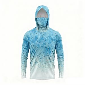 Mens Technical 100% Polyester 220g Customizable Fishing Hoodie UPF 50 Sun Protection Breathable for <b>Outdoor</b> Sportswear - Product Image 1