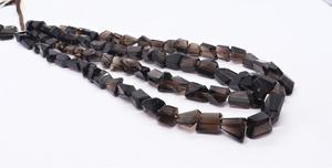 ลูกปัดควอตซ์สโมคกี้ทรงหยดน้ำเจียระไนด้วยเลเซอร์ ขนาด 8-12 มม. ลูกปัดพลอยควอตซ์สโมคกี้ขัดเงา ลูกปัดควอตซ์สโมคกี้ธรรมชาติทรงหยดน้ำ - Product Image 5