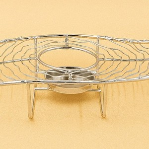 Unique <b>Silver</b> <b>Wire</b> Mesh Candle Holder Shaped Like A Leaf With A Central Holder And Stable Stand For Modern Table Decoration - Product Image 4