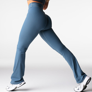 Breathable River Effortless <b>Flare</b> <b>Leggings</b> Figure Flattering Hip Seam High Waist And Active Wear Fashion Gym <b>Leggings</b> For Women - Product Image 6