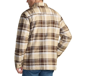 Wholesale Hooded Winter Streetwear <b>Flannel</b> Shirt <b>Jacket</b> Long Sleeve Plaid Polyester Lined Breathable Windproof Eco-Friendly <b>Men</b> - Product Image 4