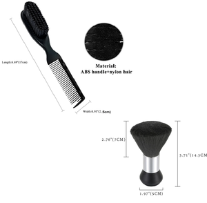 แปรงปัดผม 2 ชิ้น น้ำหนักเบา ขนแปรงนุ่ม เป็นมิตรกับสิ่งแวดล้อม สำหรับผมตรงและผมหยิก 70 กรัม แปรงตัดผมสำหรับกำจัดขน - Product Image 4