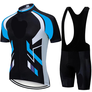 Men Contrast Color <b>Short</b> Sleeve <b>Cycling</b> Jersey Set Breathable Quick Dry MTB Road Bike Clothing <b>Padded</b> Bib <b>Shorts</b> - Product Image 3