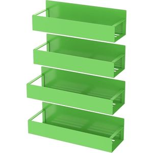 Set di 4 Organizzatori Magnetici Verdi per Spezie, Organizzatore per Frigorifero e Forno, Gestione Ottimizzata del Frigorifero - Product Image 1