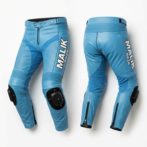 Pantalones de Motocicleta de Cuero Genuino con Medidas Personalizadas para Hombre y Mujer, Ajuste Individual, Equipo de Carreras - Product Image 2